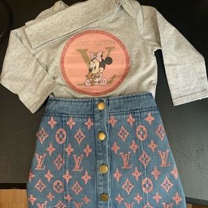 Minnie Mouse Lv skirt set